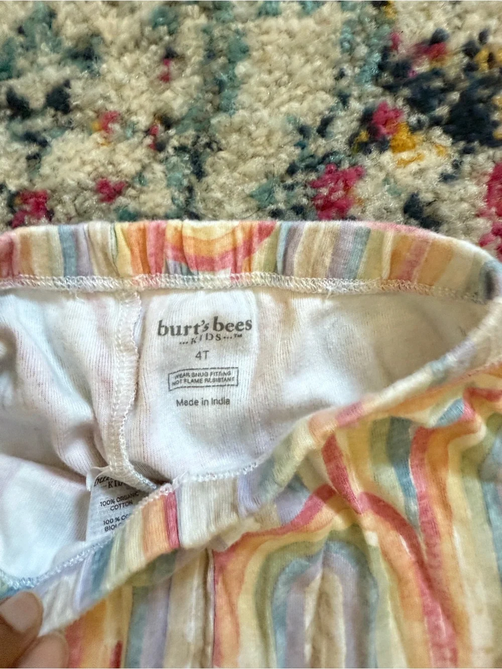 🌈 Burt’s Bees Organic Cotton Rainbow Pajamas